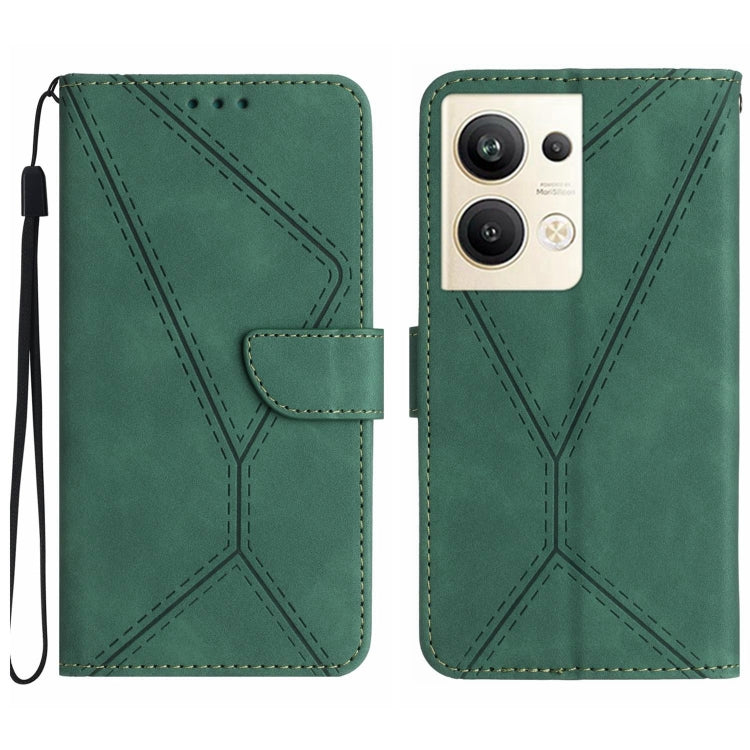 เย็บเคสโทรศัพท์หนังนูน, For OPPO Reno8 T 4G, For OPPO Reno8 T 5G/A1 Pro 5G, For OPPO Reno9/Reno9 Pro 5G, For OPPO Reno9 Pro+