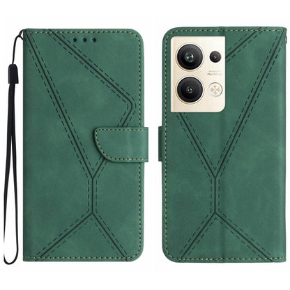 เย็บเคสโทรศัพท์หนังนูน, For OPPO Reno8 T 4G, For OPPO Reno8 T 5G/A1 Pro 5G, For OPPO Reno9/Reno9 Pro 5G, For OPPO Reno9 Pro+