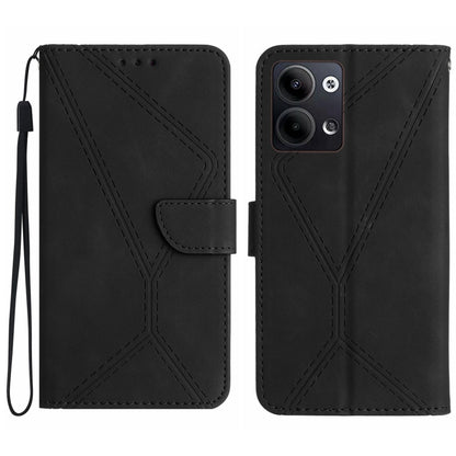 เย็บเคสโทรศัพท์หนังนูน, For OPPO Reno8 T 4G, For OPPO Reno8 T 5G/A1 Pro 5G, For OPPO Reno9/Reno9 Pro 5G, For OPPO Reno9 Pro+
