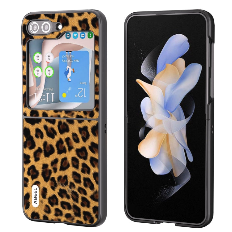 ABEEL เคสโทรศัพท์เสือดาวขอบดำ, For Samsung Galaxy Z Fold5, For Samsung Galaxy Z Flip5
