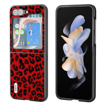 ABEEL เคสโทรศัพท์เสือดาวขอบดำ, For Samsung Galaxy Z Fold5, For Samsung Galaxy Z Flip5