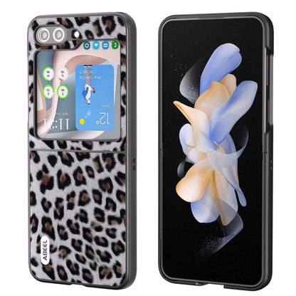 ABEEL เคสโทรศัพท์เสือดาวขอบดำ, For Samsung Galaxy Z Fold5, For Samsung Galaxy Z Flip5