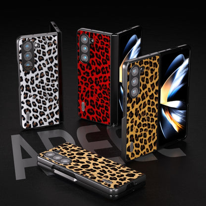 ABEEL เคสโทรศัพท์เสือดาวขอบดำ, For Samsung Galaxy Z Fold5, For Samsung Galaxy Z Flip5