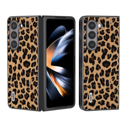 ABEEL เคสโทรศัพท์เสือดาวขอบดำ, For Samsung Galaxy Z Fold5, For Samsung Galaxy Z Flip5