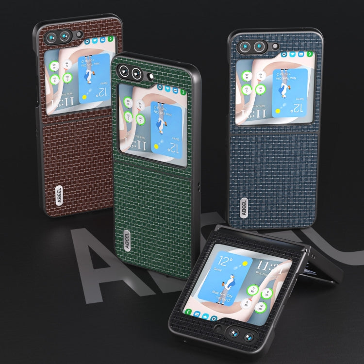 เคสโทรศัพท์หนังแท้ ABEL รุ่นหรูหรา, For Samsung Galaxy Z Flip5, For Samsung Galaxy Z Fold5