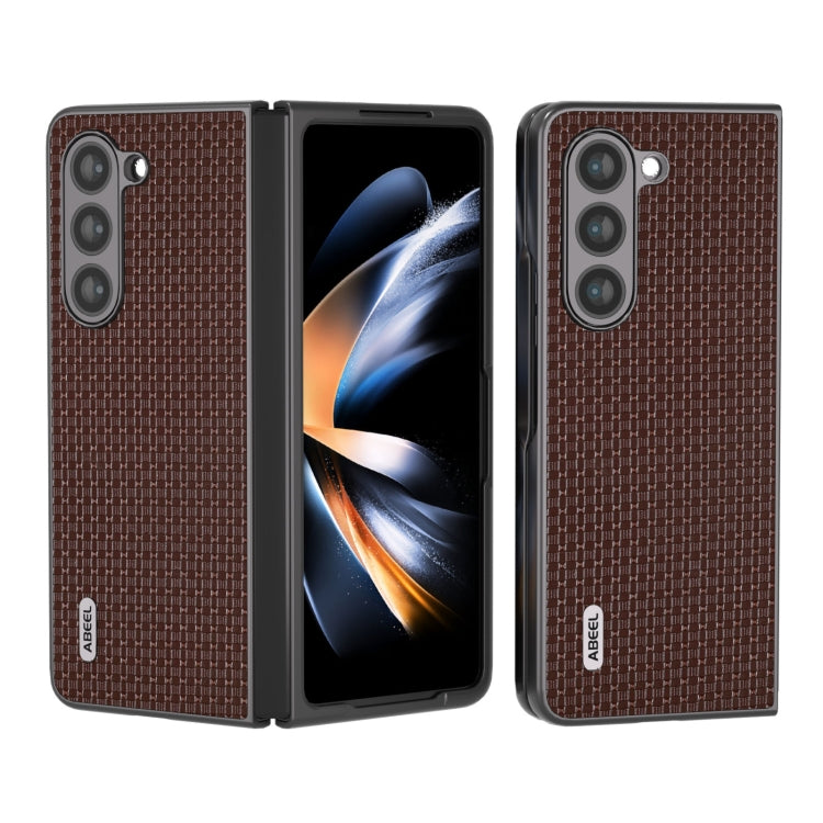 เคสโทรศัพท์หนังแท้ ABEL รุ่นหรูหรา, For Samsung Galaxy Z Flip5, For Samsung Galaxy Z Fold5