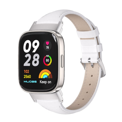 Mijobs สายนาฬิกาหนังแท้แบบบาง, For Redmi Watch 3