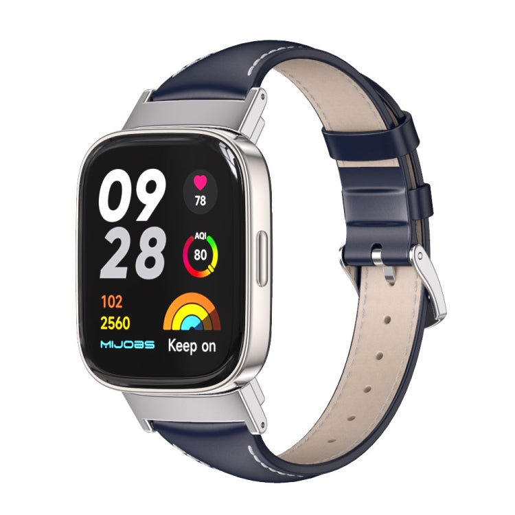 Mijobs สายนาฬิกาหนังแท้แบบบาง, For Redmi Watch 3