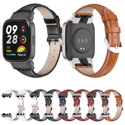 Mijobs สายนาฬิกาหนังแท้แบบบาง, For Redmi Watch 3