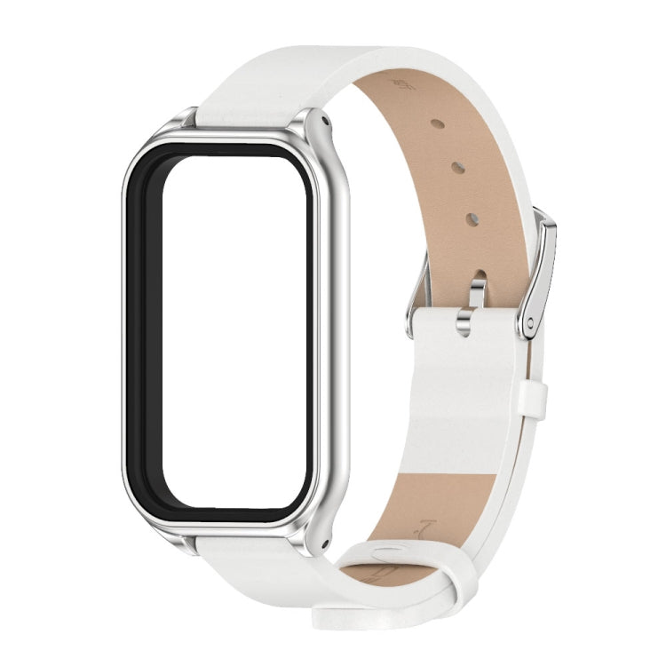 สายนาฬิกาหนัง Mijobs Metal Shell Microfiber PU, For Xiaomi Smart Band 8 Active / Redmi Band 2