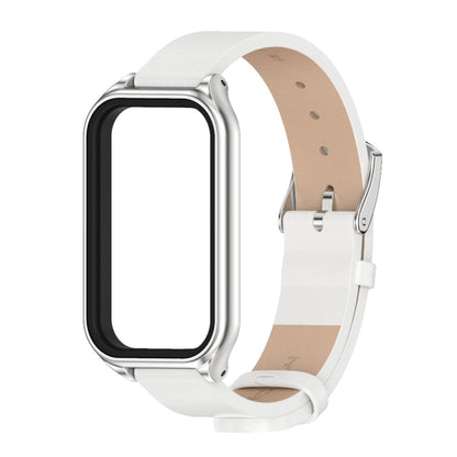 สายนาฬิกาหนัง Mijobs Metal Shell Microfiber PU, For Xiaomi Smart Band 8 Active / Redmi Band 2