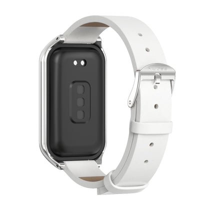 สายนาฬิกาหนัง Mijobs Metal Shell Microfiber PU, For Xiaomi Smart Band 8 Active / Redmi Band 2