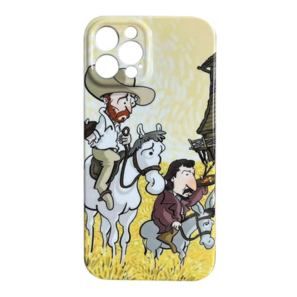 ลวดลายภาพวาดสีน้ำมัน เคสโทรศัพท์ PC แบบเคลือบเงา, For iPhone X / XS, For iPhone XR, For iPhone XS Max, For iPhone 8 Plus / 7 Plus