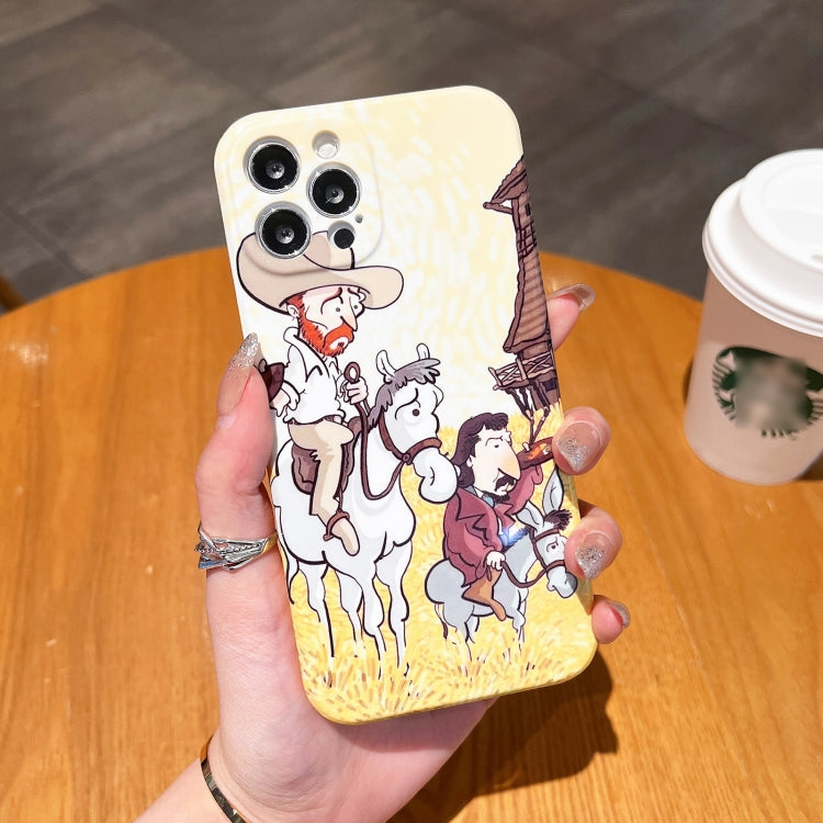 ลวดลายภาพวาดสีน้ำมัน เคสโทรศัพท์ PC แบบเคลือบเงา, For iPhone X / XS, For iPhone XR, For iPhone XS Max, For iPhone 8 Plus / 7 Plus