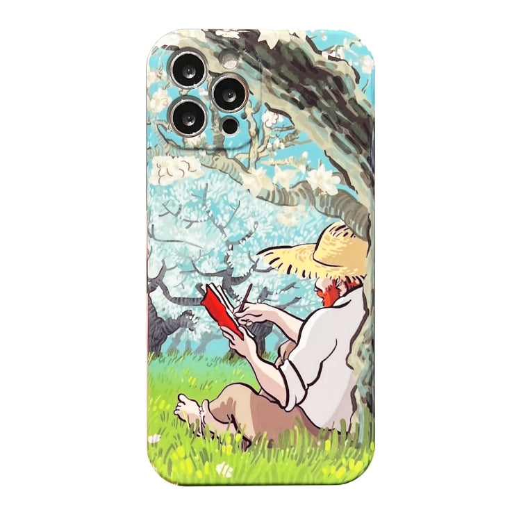 ลวดลายภาพวาดสีน้ำมัน เคสโทรศัพท์ PC แบบเคลือบเงา, For iPhone X / XS, For iPhone XR, For iPhone XS Max, For iPhone 8 Plus / 7 Plus