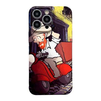 ลวดลายภาพวาดสีน้ำมัน เคสโทรศัพท์ PC แบบเคลือบเงา, For iPhone X / XS, For iPhone XR, For iPhone XS Max, For iPhone 8 Plus / 7 Plus