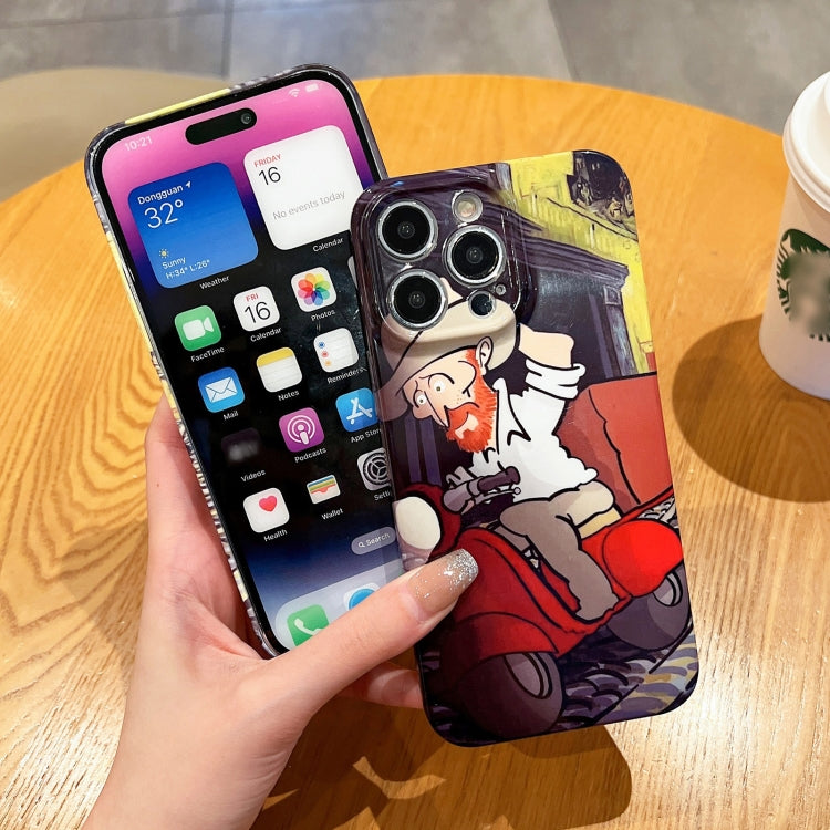 ลวดลายภาพวาดสีน้ำมัน เคสโทรศัพท์ PC แบบเคลือบเงา, For iPhone X / XS, For iPhone XR, For iPhone XS Max, For iPhone 8 Plus / 7 Plus