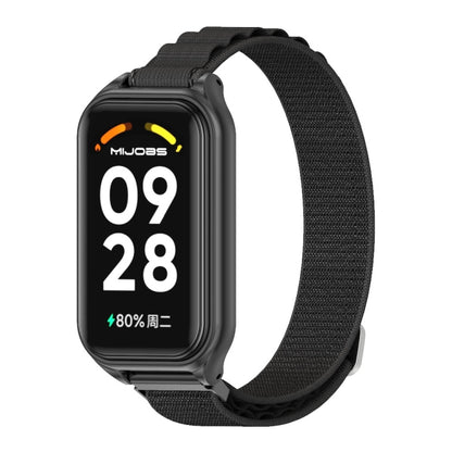 สายนาฬิกา Mijobs Metal Shell Nylon Breathable, For Xiaomi Smart Band 8 Active / Redmi Band 2
