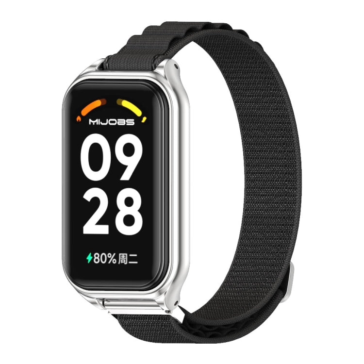 สายนาฬิกา Mijobs Metal Shell Nylon Breathable, For Xiaomi Smart Band 8 Active / Redmi Band 2