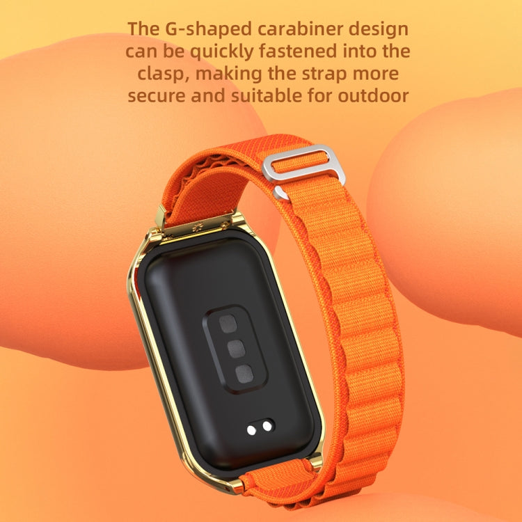 สายนาฬิกา Mijobs Metal Shell Nylon Breathable, For Xiaomi Smart Band 8 Active / Redmi Band 2