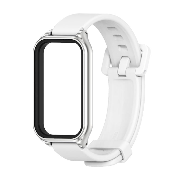 สายนาฬิกาซิลิโคน Mijobs Metal Shell, For Xiaomi Smart Band 8 Active / Redmi Band 2