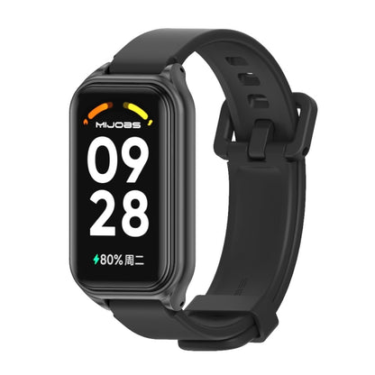 สายนาฬิกาซิลิโคน Mijobs Metal Shell, For Xiaomi Smart Band 8 Active / Redmi Band 2