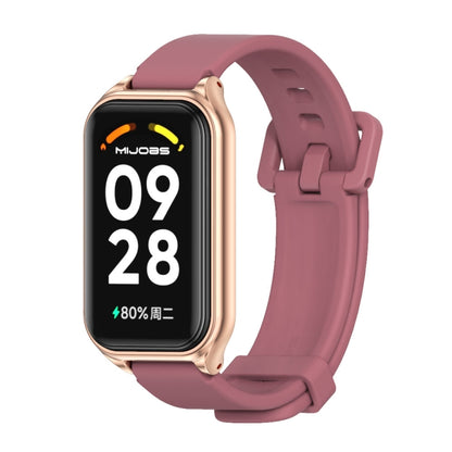 สายนาฬิกาซิลิโคน Mijobs Metal Shell, For Xiaomi Smart Band 8 Active / Redmi Band 2