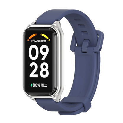สายนาฬิกาซิลิโคน Mijobs Metal Shell, For Xiaomi Smart Band 8 Active / Redmi Band 2