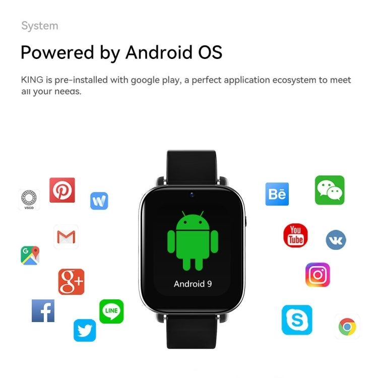 LEMFO Z20 หน้าจอ 1.75 นิ้ว 4G LTE Smart Watch Android 9 OS, 4GB+128GB