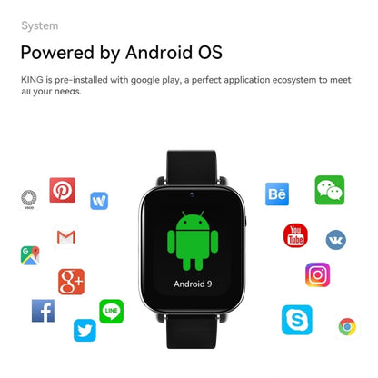 LEMFO Z20 หน้าจอ 1.75 นิ้ว 4G LTE Smart Watch Android 9 OS, 4GB+128GB