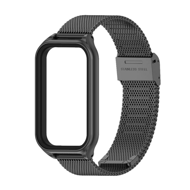 Mijobs Metal Shell + Milan Buckle สายนาฬิกาโลหะ, For Xiaomi Smart Band 8 Active / Redmi Band 2