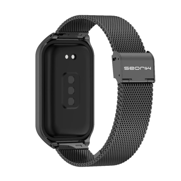 Mijobs Metal Shell + Milan Buckle สายนาฬิกาโลหะ, For Xiaomi Smart Band 8 Active / Redmi Band 2