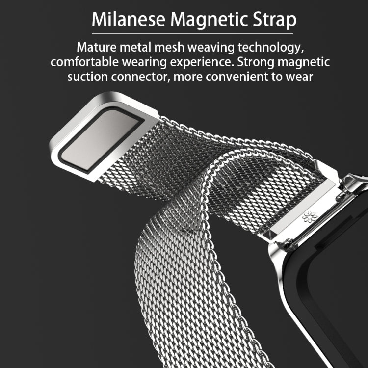 Mijobs Metal Shell + Milan Buckle สายนาฬิกาโลหะ, For Xiaomi Smart Band 8 Active / Redmi Band 2