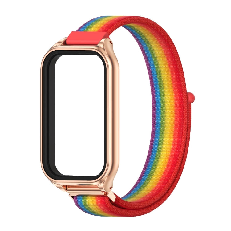 สายนาฬิกา Mijobs Metal Shell Nylon Loop, For Xiaomi Smart Band 8 Active / Redmi Band 2