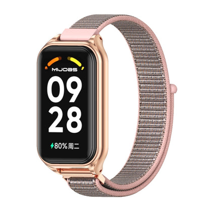 สายนาฬิกา Mijobs Metal Shell Nylon Loop, For Xiaomi Smart Band 8 Active / Redmi Band 2
