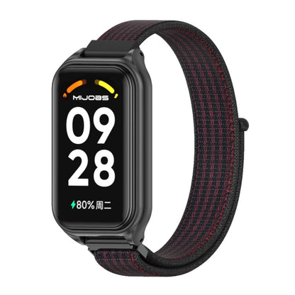 สายนาฬิกา Mijobs Metal Shell Nylon Loop, For Xiaomi Smart Band 8 Active / Redmi Band 2