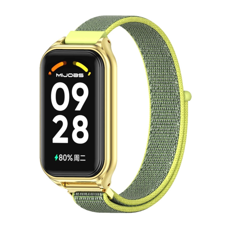 สายนาฬิกา Mijobs Metal Shell Nylon Loop, For Xiaomi Smart Band 8 Active / Redmi Band 2