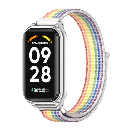 สายนาฬิกา Mijobs Metal Shell Nylon Loop, For Xiaomi Smart Band 8 Active / Redmi Band 2