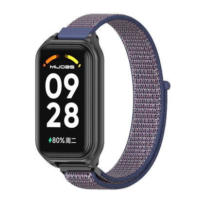 สายนาฬิกา Mijobs Metal Shell Nylon Loop, For Xiaomi Smart Band 8 Active / Redmi Band 2