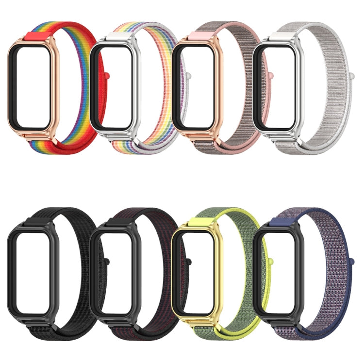 สายนาฬิกา Mijobs Metal Shell Nylon Loop, For Xiaomi Smart Band 8 Active / Redmi Band 2