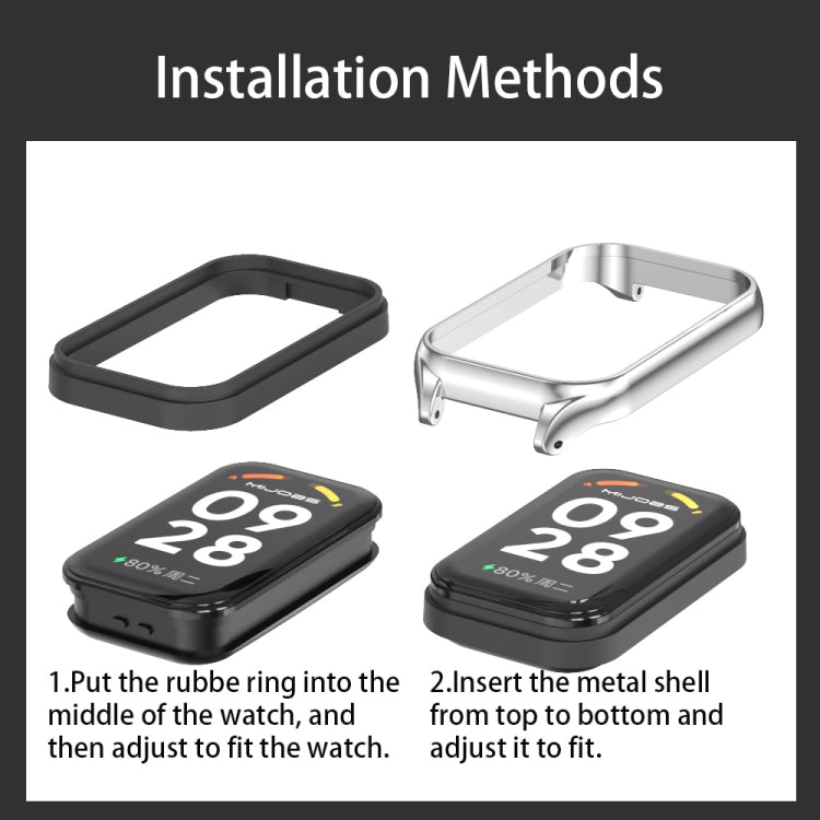 สายนาฬิกา Mijobs Metal Shell Nylon Loop, For Xiaomi Smart Band 8 Active / Redmi Band 2