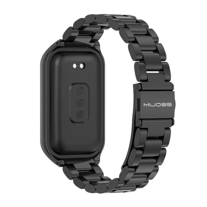 Mijobs Metal Shell + สายนาฬิกาสแตนเลสสามเม็ด, For Xiaomi Smart Band 8 Active / Redmi Band 2