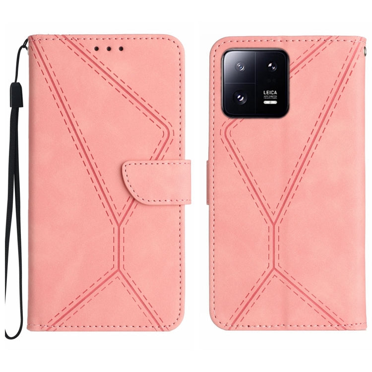 เย็บเคสโทรศัพท์หนังนูน, For Xiaomi 13 Lite, For Xiaomi 13 Pro, For Xiaomi 13, For Xiaomi 12T / 12T Pro, For Xiaomi POCO M5 / M4 5G, For Xiaomi POCO M5S, For Xiaomi POCO X4 GT, For Xiaomi POCO C40