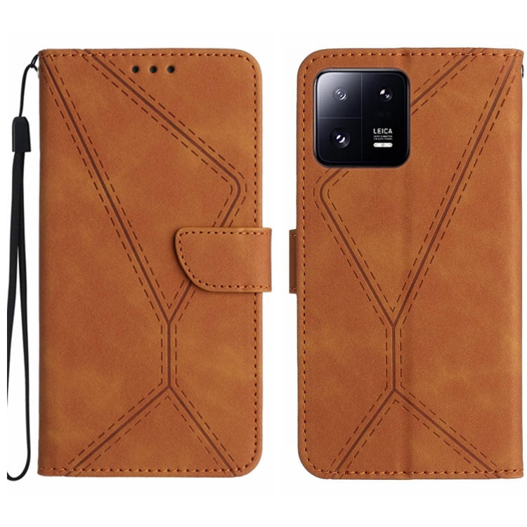 เย็บเคสโทรศัพท์หนังนูน, For Xiaomi 13 Lite, For Xiaomi 13 Pro, For Xiaomi 13, For Xiaomi 12T / 12T Pro, For Xiaomi POCO M5 / M4 5G, For Xiaomi POCO M5S, For Xiaomi POCO X4 GT, For Xiaomi POCO C40