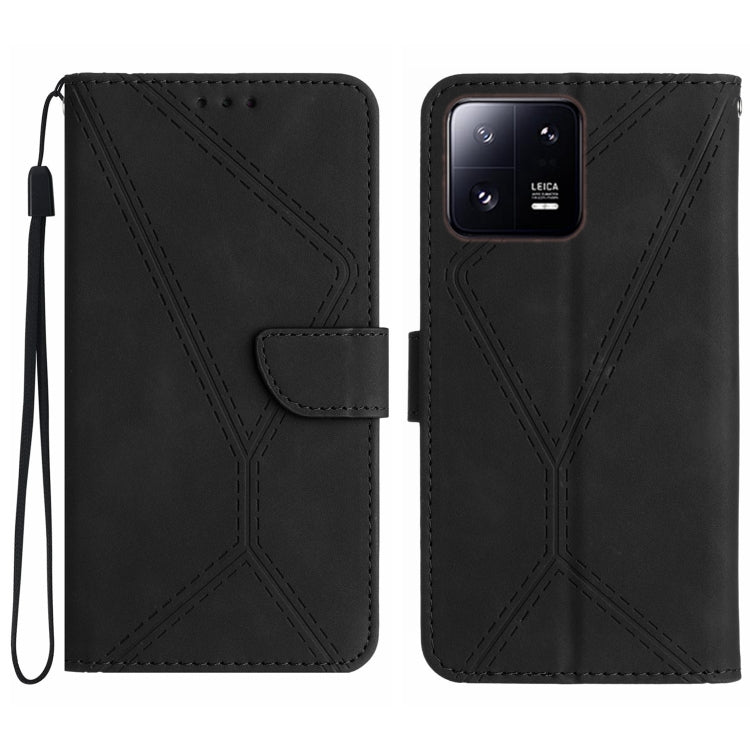 เย็บเคสโทรศัพท์หนังนูน, For Xiaomi 13 Lite, For Xiaomi 13 Pro, For Xiaomi 13, For Xiaomi 12T / 12T Pro, For Xiaomi POCO M5 / M4 5G, For Xiaomi POCO M5S, For Xiaomi POCO X4 GT, For Xiaomi POCO C40