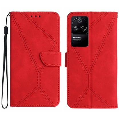 เย็บเคสโทรศัพท์หนังนูน, For Redmi Note 11 4G Global, For Xiaomi POCO F4 5G, For Xiaomi Redmi 10A, For Xiaomi Redmi 10C