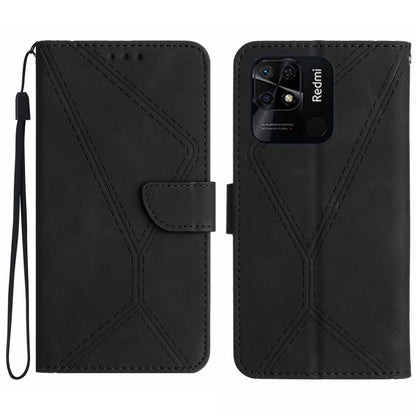 เย็บเคสโทรศัพท์หนังนูน, For Redmi Note 11 4G Global, For Xiaomi POCO F4 5G, For Xiaomi Redmi 10A, For Xiaomi Redmi 10C