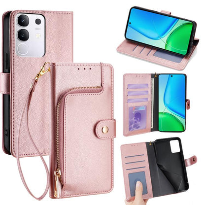 ซองใส่โทรศัพท์หนังซิปกระเป๋า, For vivo V50 Lite 5G, For vivo Y29s 5G / Y04 4G, For vivo Y29 4G Global, For vivo V50 5G, For vivo X200 Pro 5G, For vivo S19 Pro, For vivo S19, For vivo Y28 4G, For vivo X100s, For vivo Y38 5G / T3x Global                 ...