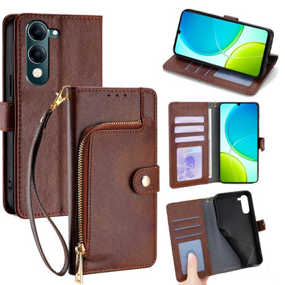 ซองใส่โทรศัพท์หนังซิปกระเป๋า, For vivo V50 Lite 5G, For vivo Y29s 5G / Y04 4G, For vivo Y29 4G Global, For vivo V50 5G, For vivo X200 Pro 5G, For vivo S19 Pro, For vivo S19, For vivo Y28 4G, For vivo X100s, For vivo Y38 5G / T3x Global                 ...