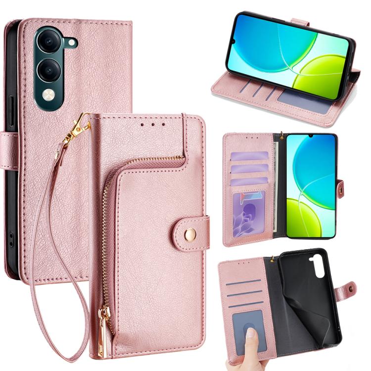 ซองใส่โทรศัพท์หนังซิปกระเป๋า, For vivo V50 Lite 5G, For vivo Y29s 5G / Y04 4G, For vivo Y29 4G Global, For vivo V50 5G, For vivo X200 Pro 5G, For vivo S19 Pro, For vivo S19, For vivo Y28 4G, For vivo X100s, For vivo Y38 5G / T3x Global                 ...